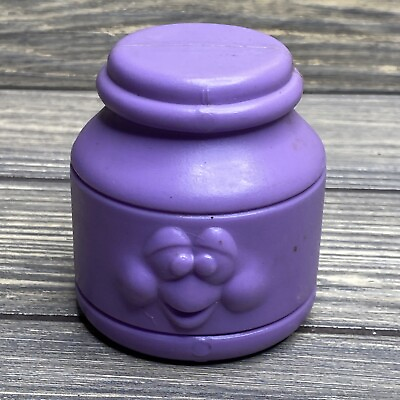 #ad Vintage Plastic Purple Jelly Jar Pretend Play Kitchen Baby Toddler Toy $8.99