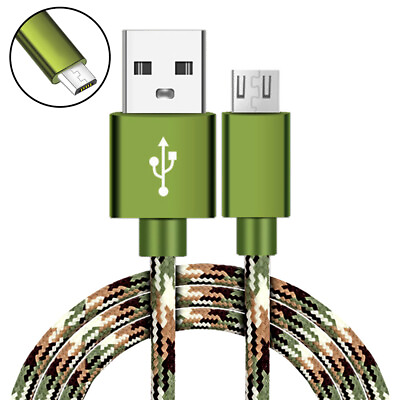 #ad CAMO Micro USB FAST Charger Cable for Samsung GalaxyAlcatelVerizonZTE Tablets $6.78