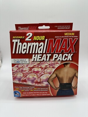 #ad Thermal Max Heat Pack Reusable 2 Hour Medium Packs Measures 12x6quot; 30x15cm $12.99