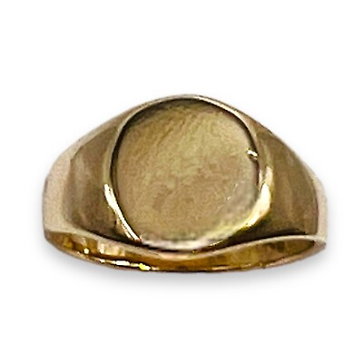 #ad 10k Yellow Gold Oval Signet Ring Kids Childs Baby Ring 2289 $142.50