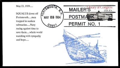 #ad Submarine USS SQUALUS SS 192 Sunk 1939 Naval Cover W1320 $3.95