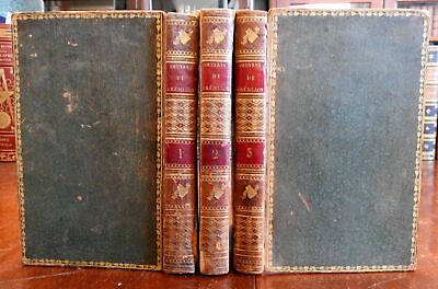 #ad Prosper de Crebillion 1812 Complete Works French 3 vol leather set w engravings $112.50