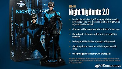 #ad Preorder Soosootoys SST 051 1 6 Nightwing Robin Dick Grayson Teen Titans Figure $219.99