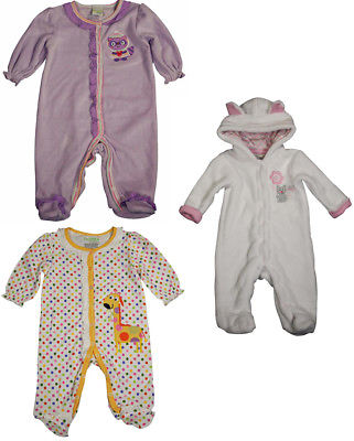 #ad Happi by Dena Baby Girls Newborn One Piece Long Sleeve Footed Coverall $7.00