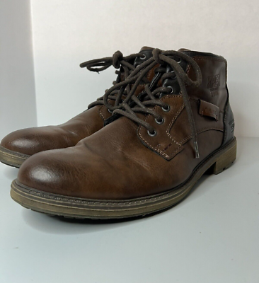 #ad Xper Original Men’s Ankle Zipper Leather Boots Size 10 US Men’s Leather Boot $23.99