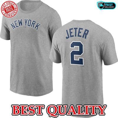 #ad SALE Men#x27;s New York Yankees Derek Jeter Gray T Shirt S 5XL Gift Fans $35.99