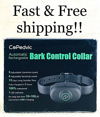 #ad CoPedvic Bark Control Collar Automatic Rechargeable $12.59