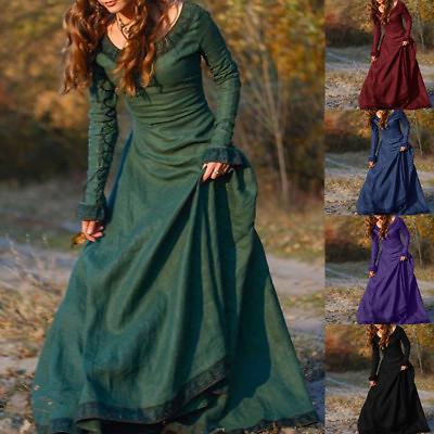 #ad Medieval Vintage Women Long Dress Prom Ball Gown Costume Gothic Clothing new $28.99