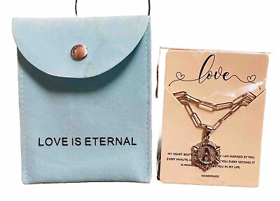 #ad A Initial Necklace Eternal Love Handmade $15.00
