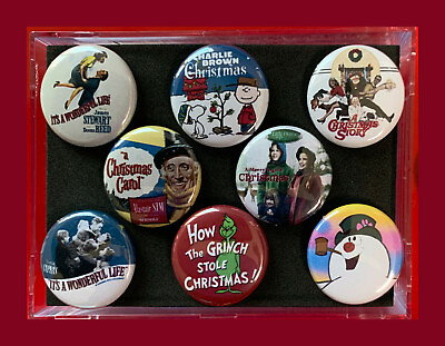 #ad Wonderful Life Christmas Carol Story Peanuts Holiday Set B 8 Eight 1.0quot; Magnets $18.99