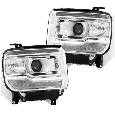 #ad Fit 2014 2018 Sierra GMC 1500 LED Strip Projector Headlight Lamp LH RH 2500 3500 $323.99