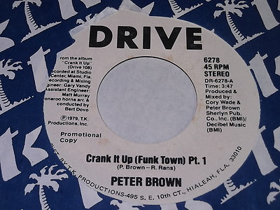 #ad Peter Brown Crank It Up Funk Town Pt. 1 Same 45 $6.45