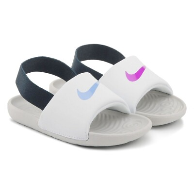 #ad NEW* Kids#x27; Nike Kawa Slide Sandal Baby Toddler Size 7C White Violet color $20.00