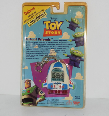 #ad Toy Story Rare 1996 THINKWAY #62916 VIRTUAL FRIENDS Space Explorer Game $25.46