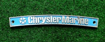 #ad VINTAGE CHRYSLER MARINE BLUE BOAT YACHT EMBLEM $34.95