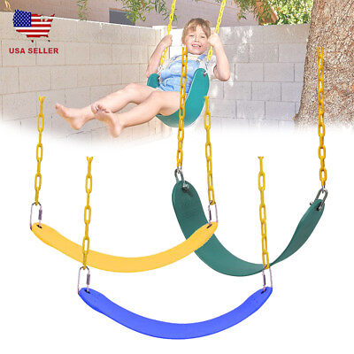 #ad Swing Seat Outdoor Backyard Playground Outdoor Heavy Duty for Children Playset $29.99