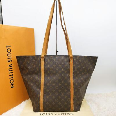 #ad Louis Vuitton Sack Shopping Monogram M51110 Tote Bag Brown Womens Authentic $470.25