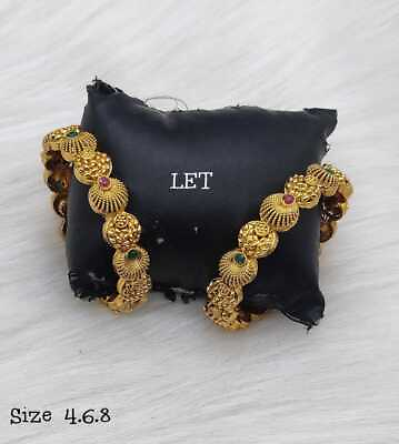 #ad Ethnic Gold Plated Indian Fashion Jewelry Bollywood Bridal Bangles Bracelet Set $16.99