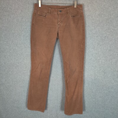 #ad J.Crew Women Corduroy Jeans 27s Solid Brown Straight Leg City Fit Low Rise $5.00
