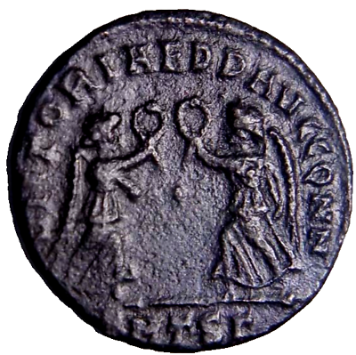 #ad Constans 340 350 AD Thessalonica AE Nummus Two Victories Roman Coin wCOA $63.08