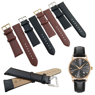 #ad Genuine Leather Watch Band Strap Black Brown Replacement Watch Straps 8mm 24mm C $2.29
