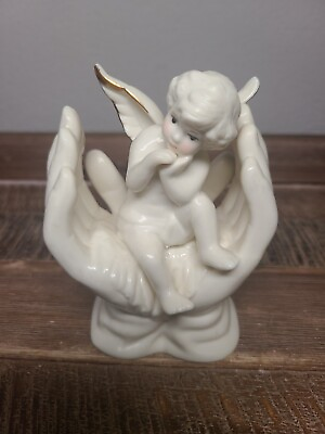 #ad Porcelain Child Angel in God#x27;s Hands Small 4.5quot; Figurine $20.00