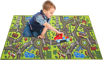 #ad Extra Large 6.6 Feet Long Kids Carpet Playmat Rug City Life Great To Play wi $25.99