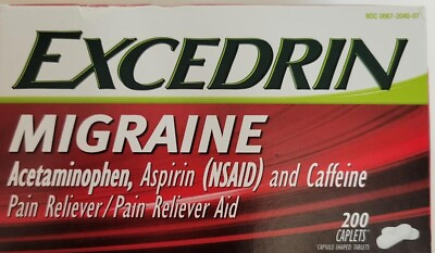 #ad Excedrin Migraine for Migraine Relief Headache Pain Reliever 200 Caps Exp 7 26 $18.99