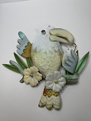 #ad Multi Humor 13.5quot; Metal Parrot Bird Wall Hanging Figurine D $19.99
