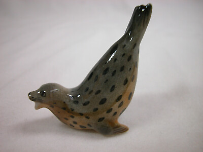 #ad Porcelain Miniature Animal Hand Painted Sea Lion #1210 Closing $8.95