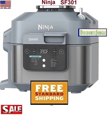 #ad Ninja SF301 Speedi Rapid Cooker amp; Air Fryer 6 Quart Capacity 12 In 1 Functions $89.95