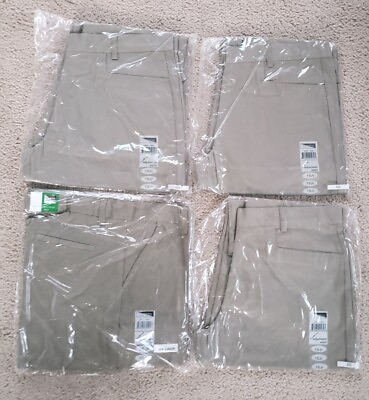 #ad Boys School Uniform Pants Size 15 Junior Khaki Beige Lot Of 4 New $19.99