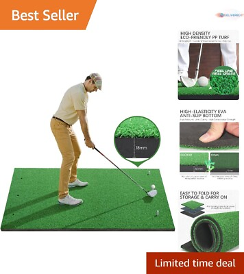 #ad Thickening Golf Hitting Mat Indoor amp; Outdoor Practice Mats 5x4ft Rubber... $177.98