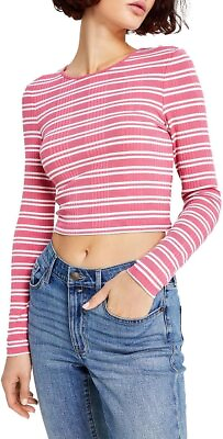 #ad Tommy Jeans Womens Striped Ribbed T Shirt $10.77