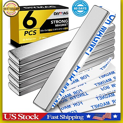 #ad #ad Strong Magnet Strips Heavy Duty Rare Earth Magnets with Adhesive Pack of 6 $9.99