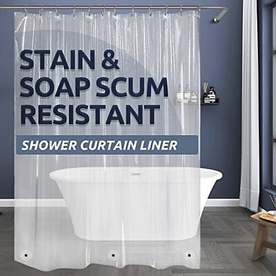 #ad Titanker Extra Long Shower Curtain Liner 72 x 84 Clear Plastic Shower Curtain $12.19