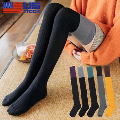 #ad Ladies Thigh High Over the Knee Socks Extra Long Cotton Stockings Women Socks US $7.35