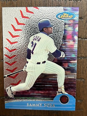 #ad 2000 Topps Finest Sammy Sosa #200 Chicago Cubs Baseball Card Home Run Chrome $1.95