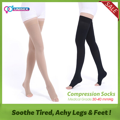 #ad Compression Stockings Women Men 30 40 mmHg Support Thigh High Circulation Socks $26.79