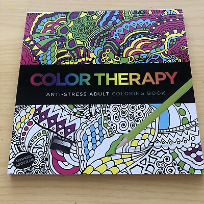 #ad Color Therapy Anti Stress Adult Coloring Book 120 Pages New C $11.98