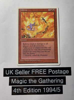 #ad Magic the Gathering Inferno 4th Edition Rare Red New UK Seller GBP 9.99