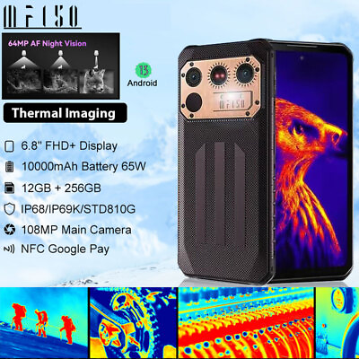 #ad IIIF150 4G LTE Android Rugged Phone Thermal Mobile 64MP Night Vision 24256GB $503.23