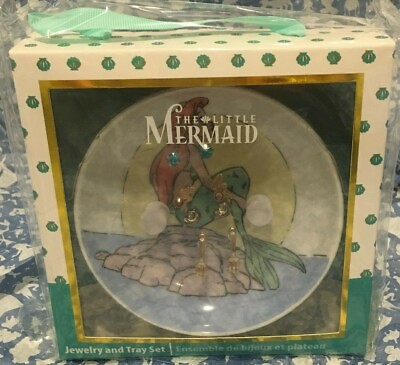 #ad Disney Store Ariel Jewelry and Tray Set The Little Mermaid $55.52