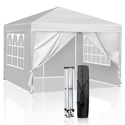 #ad 10x10 ft Pop Up Canopy Tent Folding Gazebo Party Tent Adjustable Height Outdoor $89.99