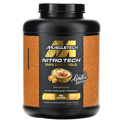 #ad Nitro Tech 100% Whey Gold Limited Edition Dulce de Leche 5.14 lbs 2.33 kg $79.99