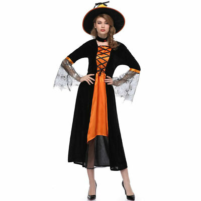 #ad Halloween Ladies Costume Vampire Cosplay Demon Witch Witch Skirt Suit $48.78