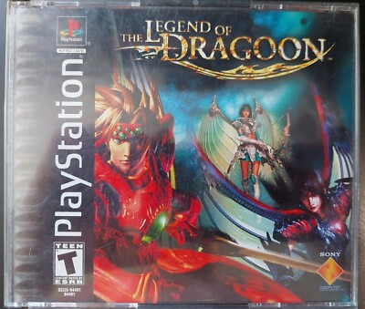 #ad The Legend of Dragoon PS1 2 PlayStation One PSX Black Label RPG Sony 4 Disc $124.95