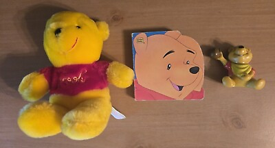 #ad Winnie The Pooh Plush Toy AND Figurine AND Board Book SEE DESCRIPTION $14.99