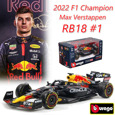 #ad BBURAGO 1:43 2022 Red Bull RB18 FORMULA F1 Champion Max Verstappen Model CAR #1 $16.99