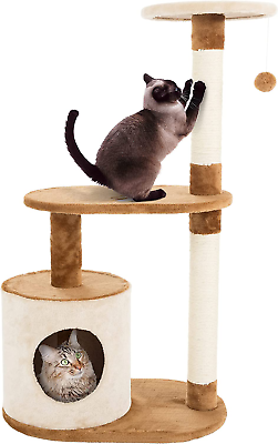 #ad 57In Cat Tree Large Condo Pet Play Tower Cat Bed Furniture Scratching Post Hous $37.67
